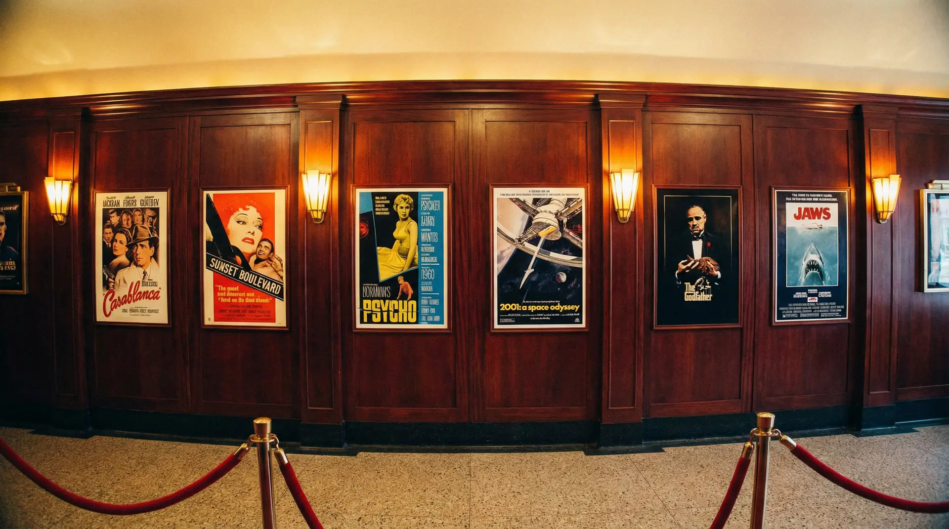 胶片时光机 经典电影院海报墙
